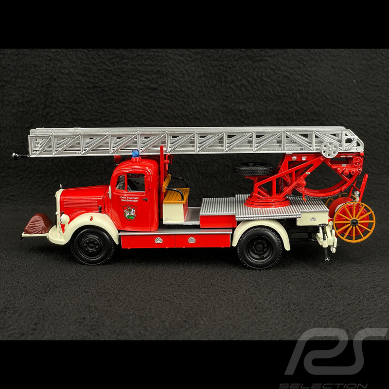 Camion Mercedes-Benz L3500 DL17 1950 Pompiers Bensheim Rouge / Blanc 1/43 Minichamps 439350081