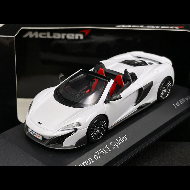 McLaren 675 LT Spider 2015 Silica White 1/43 Minichamps 537154432