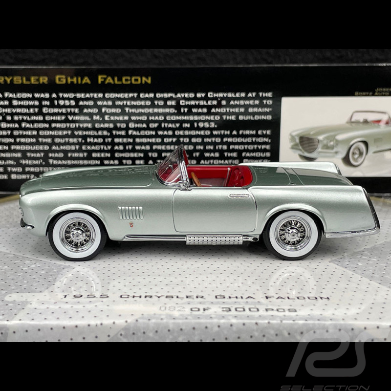 Chrysler Falcon Ghia 1955 Bortz Auto Collection Silver blue 1/43 Minichamps 437143030