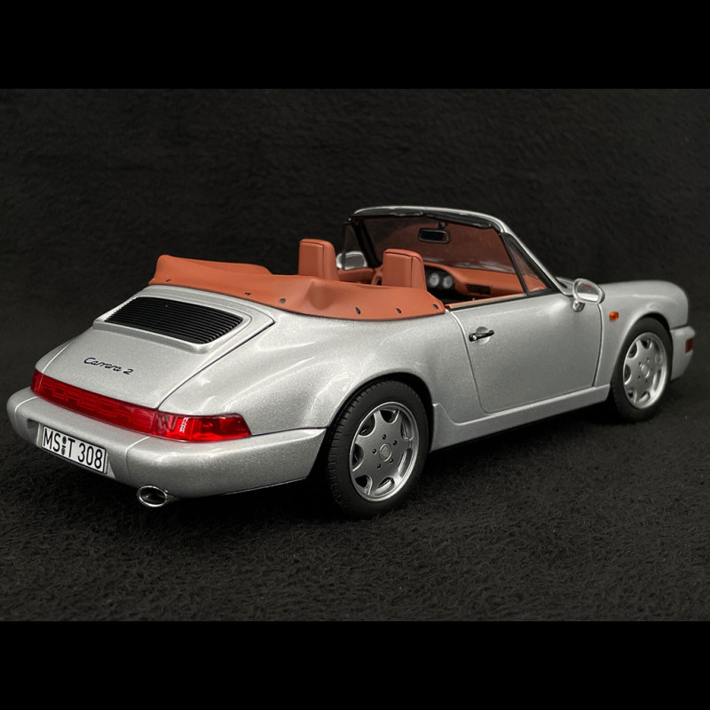 Porsche 911 Carrera 2 Cabriolet 1990 Norev 1/18 - Argent - Neuf (prévente)