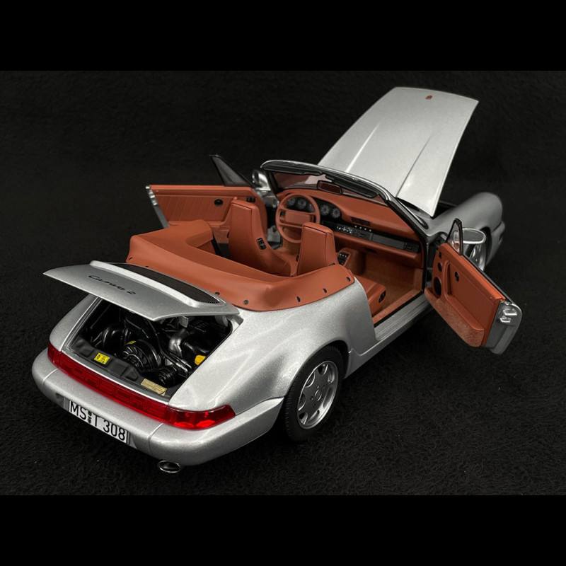 Porsche 911 Carrera 2 Cabriolet 1990 Norev 1/18 - Argent - Neuf (prévente)