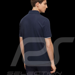 Polo Porsche x BOSS Logo Capsule Coton Stretch Bleu foncé BOSS 50486178_404 - Homme