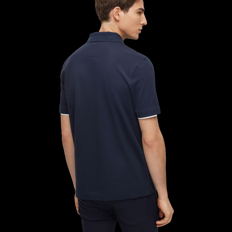 Porsche x BOSS Polo shirt Capsule logo Stretch-cotton Dark blue BOSS ...