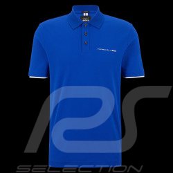Polo Porsche x BOSS Logo Capsule Coton Stretch Bleu BOSS 50486178_433 - Homme