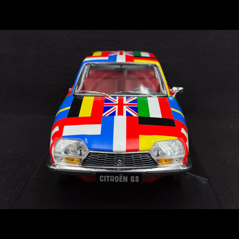 NOREV 1/18e Citroën GS 1971, 2ème édition Drapeaux - Miniature Métal Neuve Sous Emballage