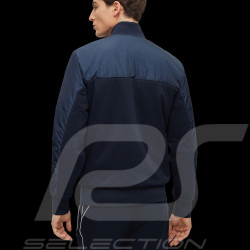 Porsche x BOSS Jacket Capsule logo Hybrid Sweatshirt water-repellent cotton-blend fabric Dark blue BOSS 50486249_404 - Men