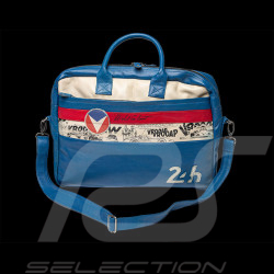 24h Le Mans Shoulder Bag Michel Vaillant Blue Leather 26856-3212