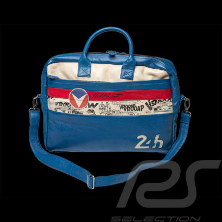 Sac Bandoulière 24h Le Mans Michel Vaillant Cuir Bleu Vaillant 26856-3212