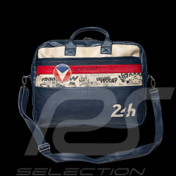 24h Le Mans Umhängetasche Michel Vaillant Laptop Leder Königsblau 26856-0012