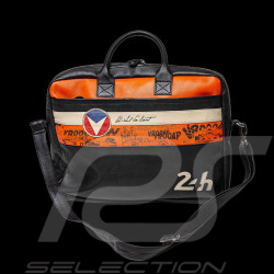 24h Le Mans Umhängetasche Michel Vaillant Laptop Leder Schwarz 26856-3046