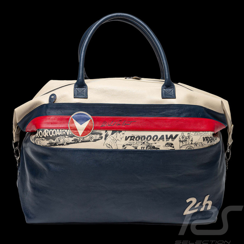 Très Grand Sac 24h Le Mans Michel Vaillant Weekender Cuir Bleu Royal 26854-0012