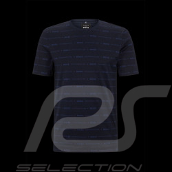 T-shirt Porsche x BOSS Slim Fit Coton Mercerisé Bleu foncé BOSS 50486222_404 - Homme