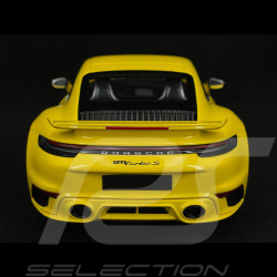 Porsche 911 Turbo S Coupé Sport Design Type 992 2021 Jaune Racing 1/18 Minichamps 110069070