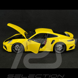 Porsche 911 Turbo S Coupé Sport Design Type 992 2021 Jaune Racing 1/18 Minichamps 110069070