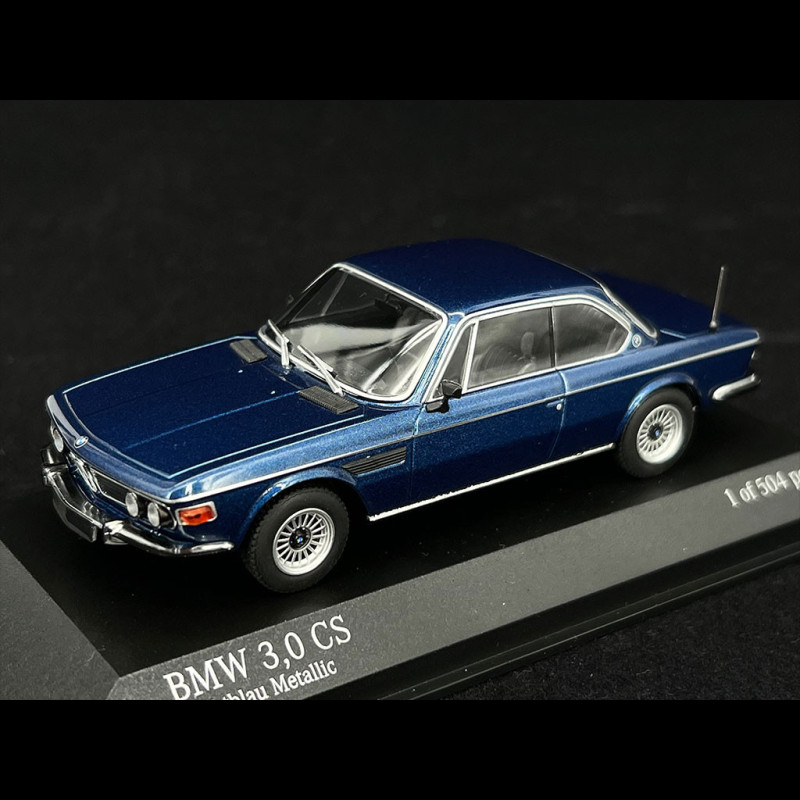 BMW 3.0 CS 1968 Metallic Blue 1/43 Minichamps 410029024