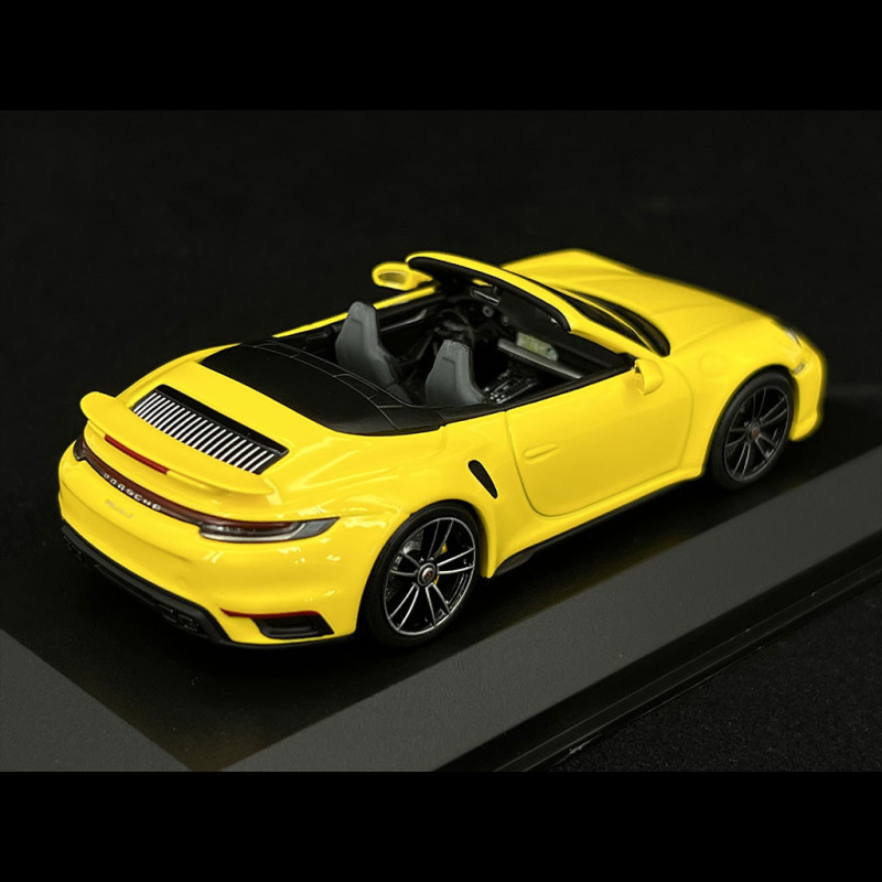 Herpa – Porsche 911 Turbo Cabriolet Jaune Racing – MiniKit à Monter Sans Colle, échelle 1:43, Collection Ou Décoration