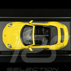 Porsche 911 Turbo S Cabriolet Type 992 2019 Jaune Racing 1/43 Minichamps 410069484