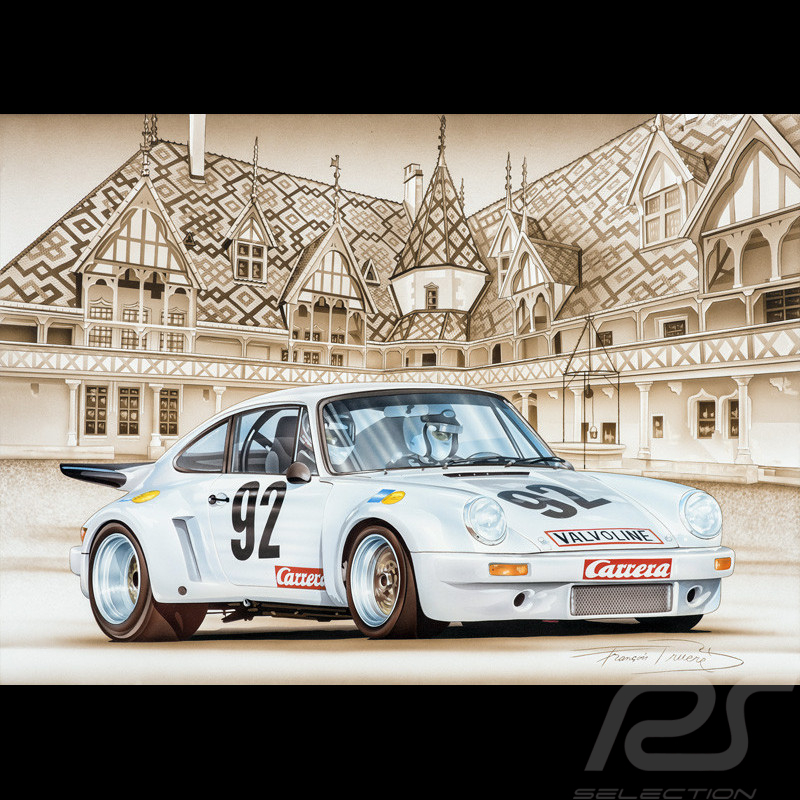 Poster Porsche 911 RSR Beaune François Bruère - VA171