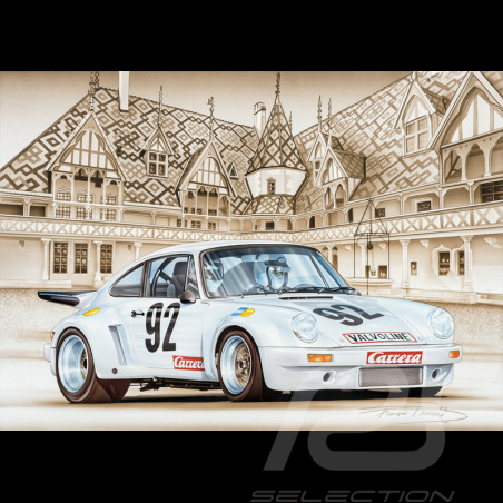 Poster Porsche 911 RSR Beaune François Bruère - VA171