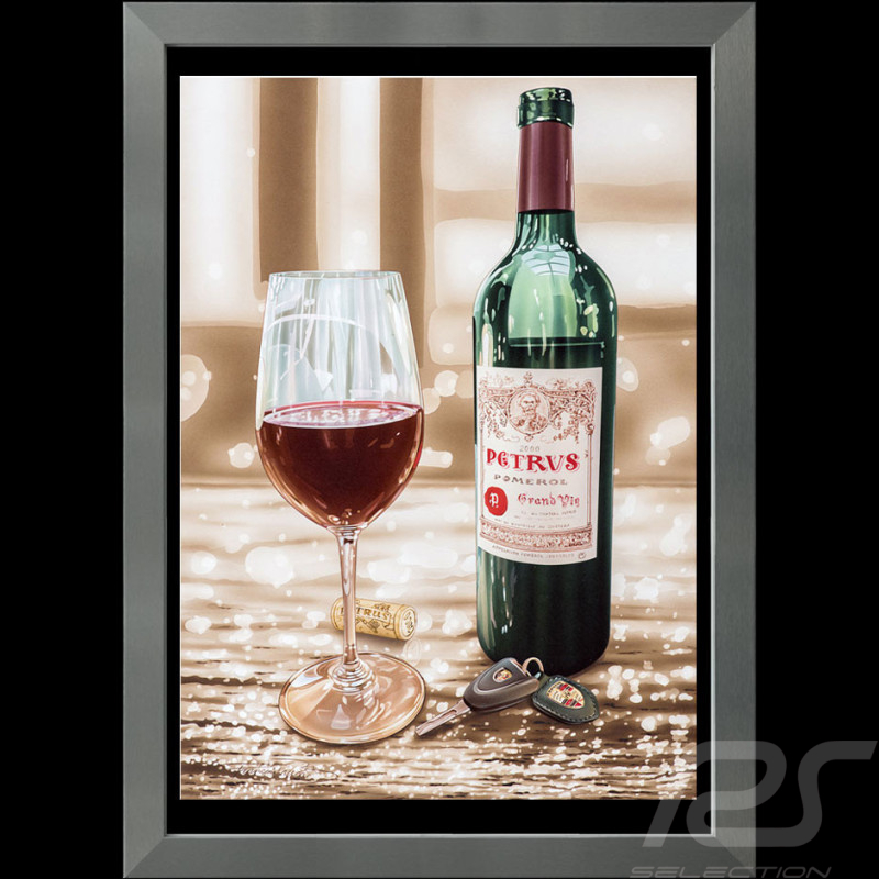 Poster Porsche Millesime Petrus Cadre Aluminium François Bruère - VA167