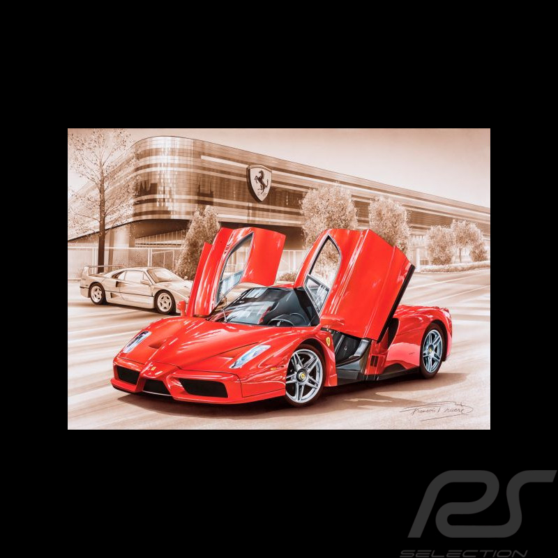 Ferrari Poster Enzo & F40 François Bruère - VA183