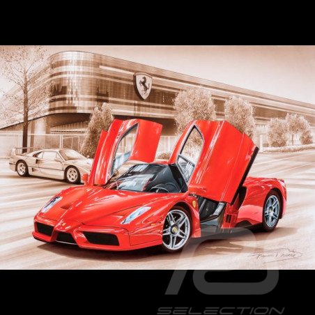 Poster Ferrari Enzo & F40 François Bruère - VA183