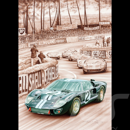 Póster Ford GT40 MK II n° 2...