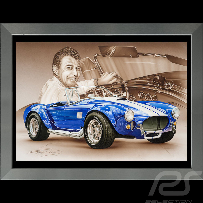 AC Cobra Poster 427 Carroll Shelby Aluminium frame François Bruère - VA117