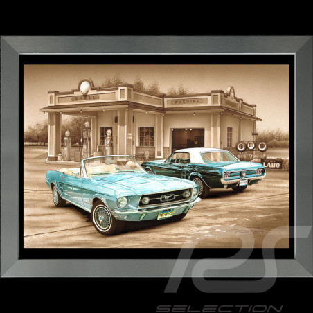 Póster Ford Mustang Garage...