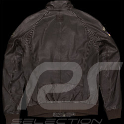 Duo Leather jacket Steve McQueen 24H Du Mans + Wallet Steve McQueen Le Mans Compact Leather Brown