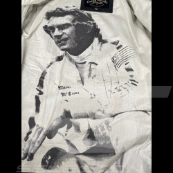 Duo Leather jacket Steve McQueen 24H Du Mans + 	McQueen T-shirt "The Man In Le Mans" Victory White