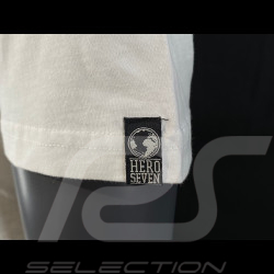 Duo Veste Cuir Steve McQueen 24H Du Mans + T-shirt Steve McQueen "The Man In Le Mans" Victory Blanc