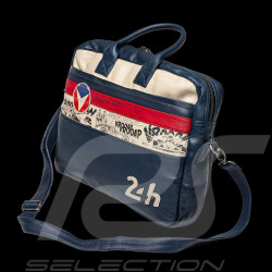 Duo Leather Jacket 24h Le Mans Michel Vaillant Royal Blue + 24h Le Mans Leather Shoulder Bag Michel Vaillant