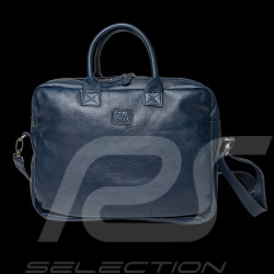 Duo Leather Jacket 24h Le Mans Michel Vaillant Royal Blue + 24h Le Mans Leather Shoulder Bag Michel Vaillant