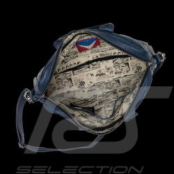 Duo Leather Jacket 24h Le Mans Michel Vaillant Royal Blue + 24h Le Mans Leather Shoulder Bag Michel Vaillant