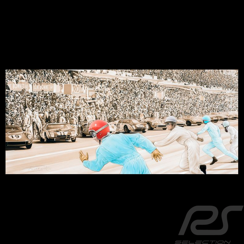 Porsche Postkarte Start 24h Le Mans 1964 François Bruère - CP221