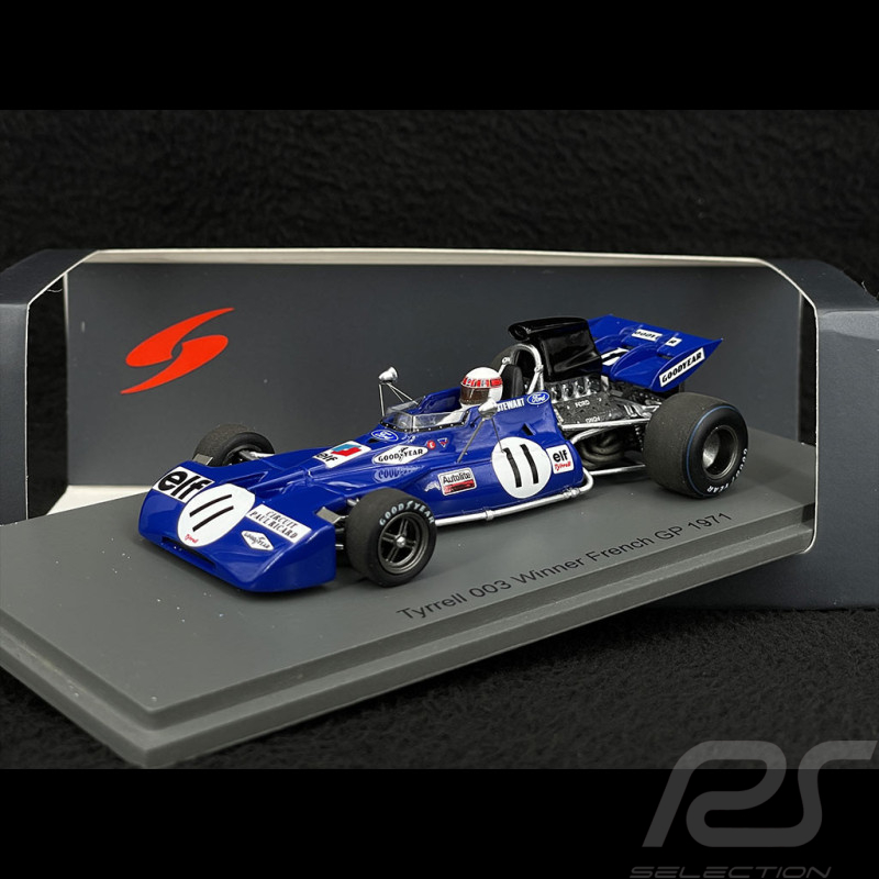 Jackie Stewart Tyrrell 003 n° 11 Sieger GP France 1971 F1 1/43 Spark S7232