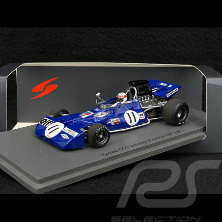 Jackie Stewart Tyrrell 003 n° 11 Vainqueur GP France 1971 F1 1/43 Spark S7232