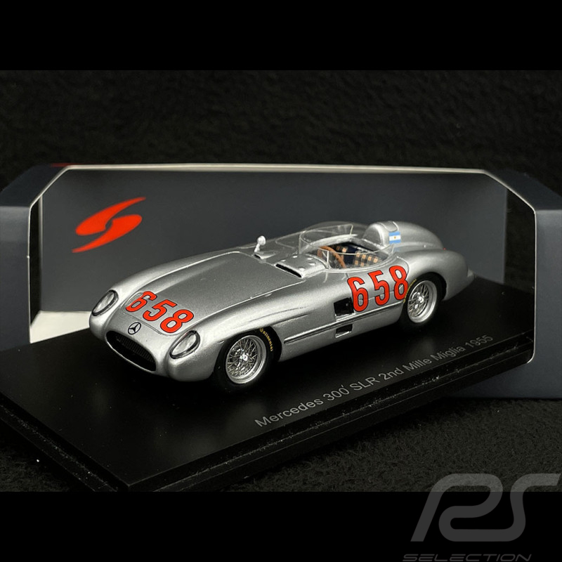 Juan Manuel Fangio Mercedes-Benz 300 SLR n° 658 2. Mille Miglia 1955 1/43 Spark S5857