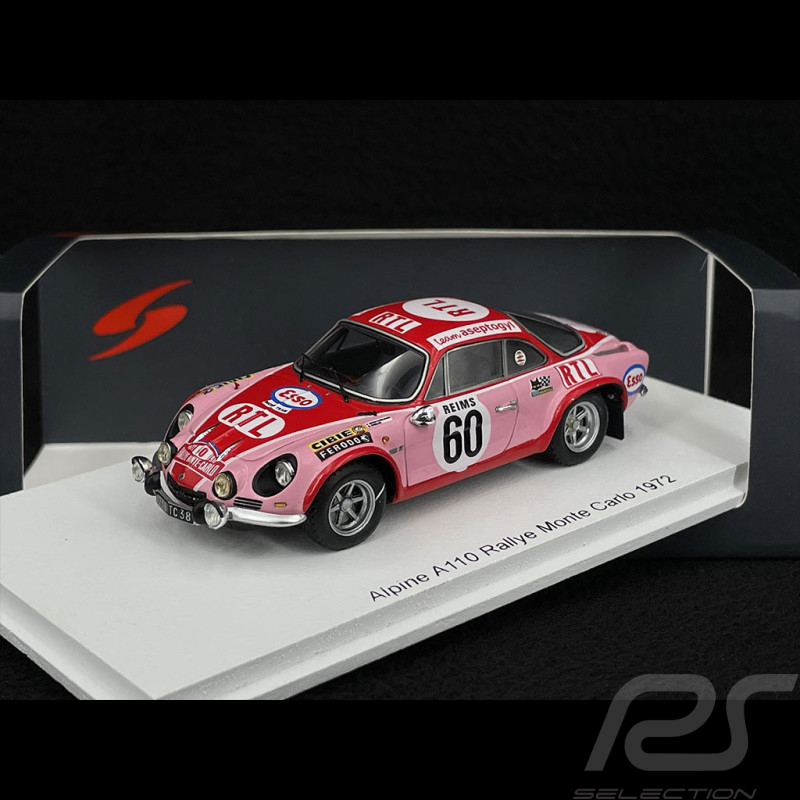Alpine A110 1800 n° 60 Rallye Monte Carlo 1972 1/43 Spark S6109