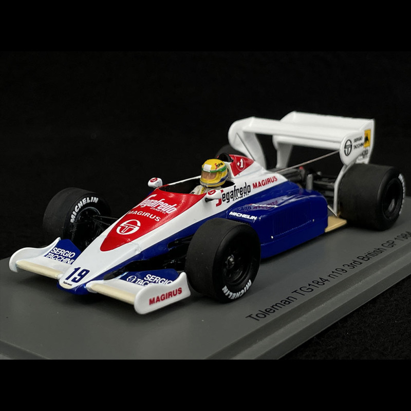 Ayrton Senna Toleman TG184 n° 19 3rd GP Great Britain 1984 F1 1/43 Spark  S2781