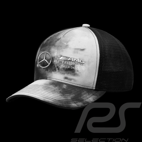 Casquette Mercedes AMG F1 Team Hamilton Russell Tie Dye Trucker Gris 701222335_001 - Mixte