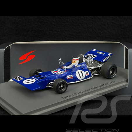 Jackie Stewart Tyrrell 003 n° 11 Vainqueur GP Monaco 1971 F1 1/43 Spark S7213