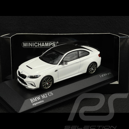 BMW M2 CS 2020 Type F87 Blanc / Jantes Or 1/43 Minichamps 410021020