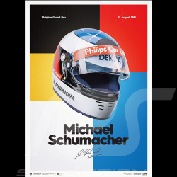 Michael Schumacher 1991 Helm Poster - Limited edition