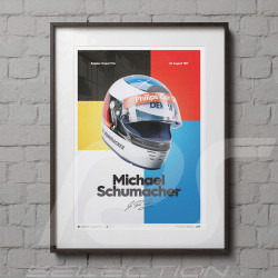 Poster Michael Schumacher Casque 1991 - Limited edition