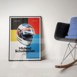 Poster Michael Schumacher Casque 1991 - Limited edition