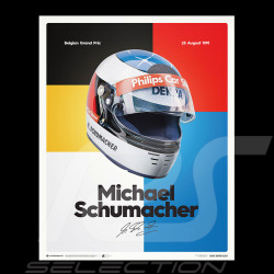 Poster Michael Schumacher Casque 1991 - Classic edition