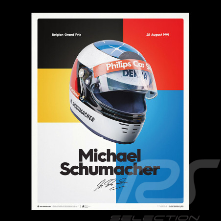 Michael Schumacher 1991 Helm Poster - Classic edition