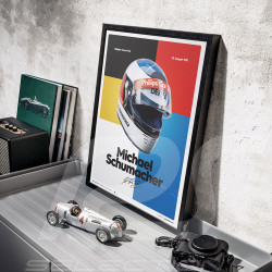 Michael Schumacher 1991 Helmet Poster - Classic edition